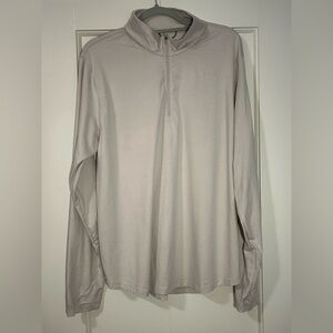 All in Motion Beige Cream Long Sleeve 3/4 Zip Men’s Top